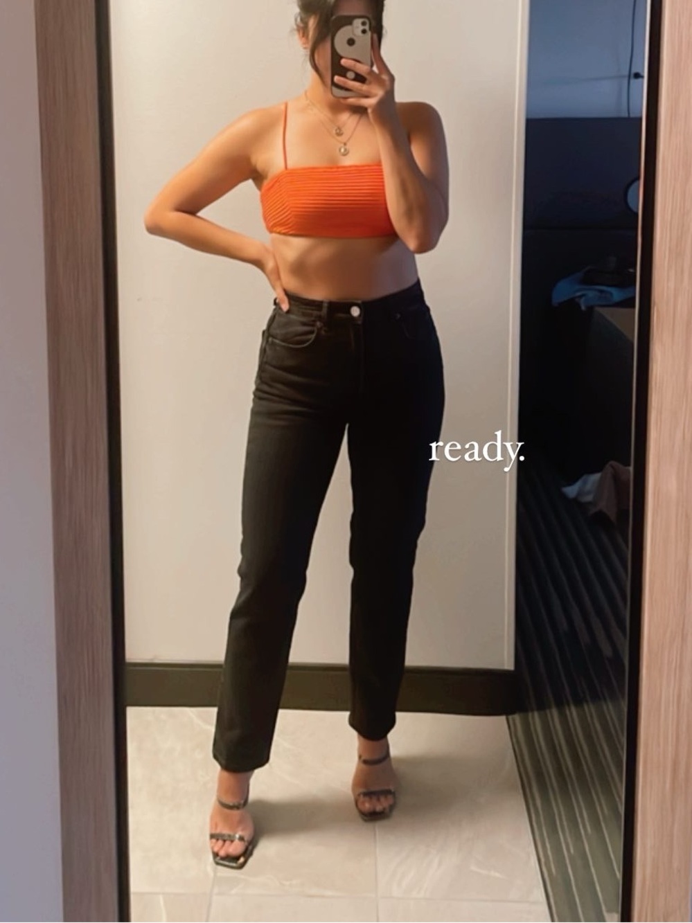 Zara High-Rise Black Wash Mom Jeans